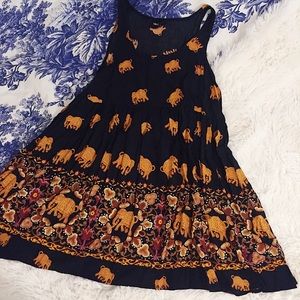 Circle Dress/Elephant Print